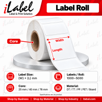 Eco Classic 2105T Mid Gloss , Coated TT, 100mm X 150mm, 3 inch core,1000 Labels,Roll,Straight format,White